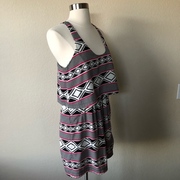 BEBE Tribal Geometric Striped Mini Dress XS - Picture 2 of 10